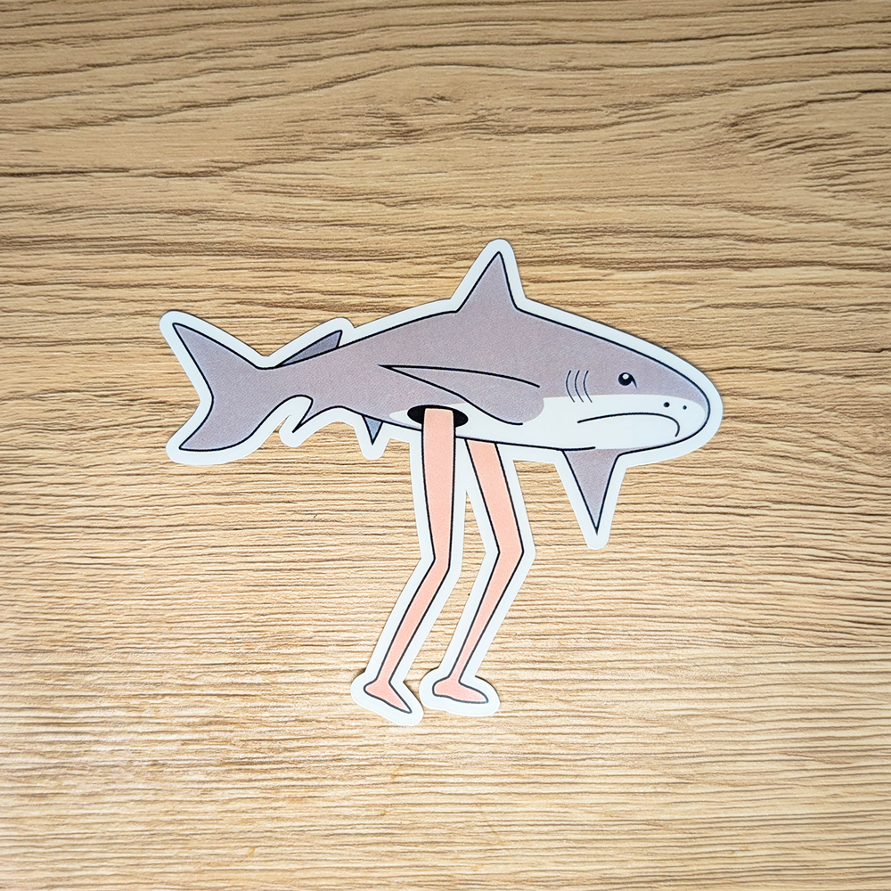 Sea Legs Shark Sticker